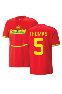 Ghana Thomas Partey #5 Fotballdrakt Borte Klær VM 2022 Korte ermer